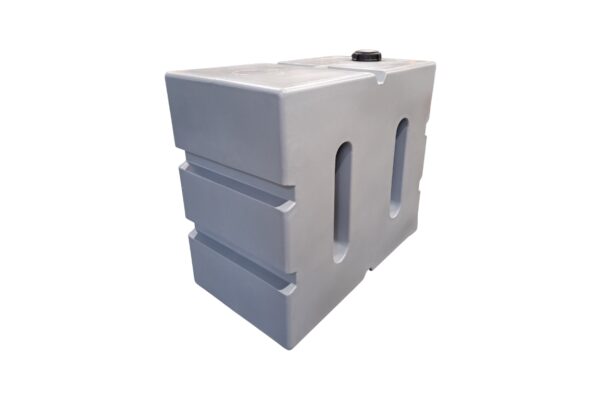 Wassertank 800l, stehend, Verkehrsgrau RAL 7042, rechts, KOMEX-ABS-1600
