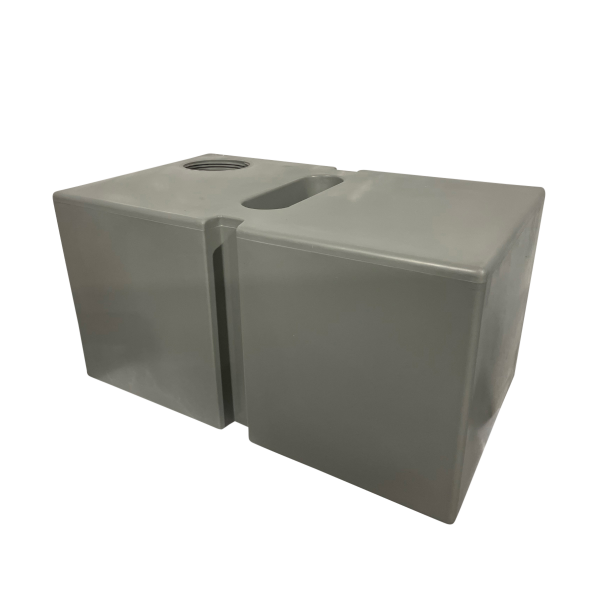 Wassertank 650l, stehend, Verkehrsgrau RAL 7042, KOMEX-3070-M13